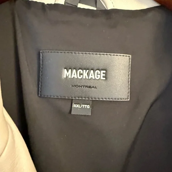 MACKAGE Women’s XXL Baya Jacket in White Lamb Leather Biker Moto CP25 - Picture 14 of 15